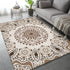 Classical Elegant Blue Rug for Retro Living Room and Bedroom Carpet Decoration