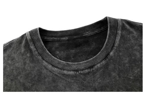 Washed Vintage Street Hip Hop Retro Punk T Shirt Women Casual Cotton Short Sleeve Tee