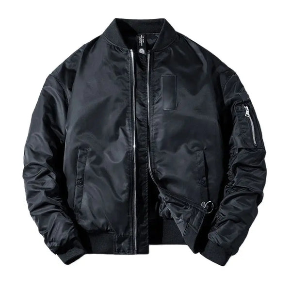 Oversized MA1 Bomber Jacket for Men - Military Style Flight Coat, Streetwear Varsity Y2K Outerwear for Autumn and Winter Fashion