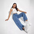 Baggy Jeans Retro High Waist Straight Leg For Women Ankle Length Denim With Pockets Casual Everyday