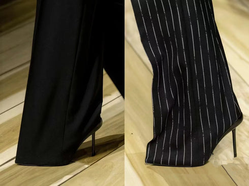 Elegant Pointed Open Toe Slim High Heel Sandals for Parties and Weddings