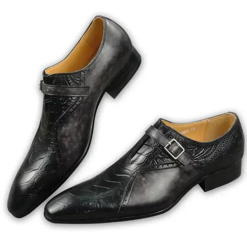Men's Genuine Leather Loafers Comfortable Formal Shoes for Office Wedding Party