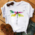 Womens Butterfly Tree Print Harajuku T-Shirt Casual Short Sleeve Summer Top
