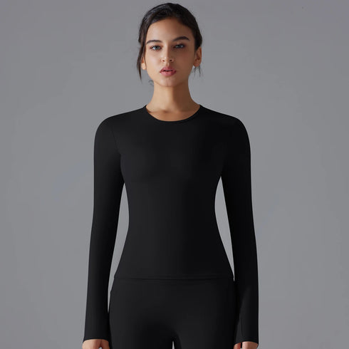 Yoga Shirts for Women Long Sleeve Winter Fitness Running Gym Workout Dry Fit Breathable Sports Top