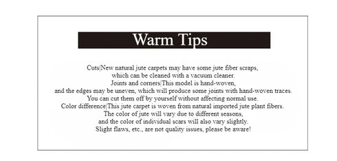 Hand-Woven Jute Carpet for Living Room Multi-Scene Use Double-Sided Entrance Mat