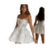 TSxuelian Mini Off Shoulder Prom Dresses Lace Embroidery Wedding Dress