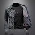 Men's Casual Vintage Denim Biker Jacket for Riding, Stylish High Street Outerwear with Buttoned Lapel and Comfortable Fit for Everyday Wear