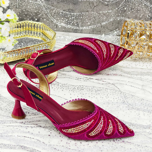 Venus Chan Shoes and Bag Set for Women's Party Heels