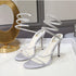 Rhinestone Snake Stiletto Gladiator Sandals For Wedding