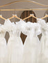 Backless A-Line Bridesmaid Dress With Puff Flower Appliques And Tulle Ankle-Length