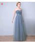 Elegant Sleeveless Tulle A-Line Bridesmaid Dress With Satin Belt And Lace Up Bow For Weddings