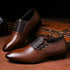 Classic Point Toe Men’s Dress Shoes for Business and Formal Occasions – Stylish Lace-Up Brogue Casual Footwear for Every Man's Wardrobe