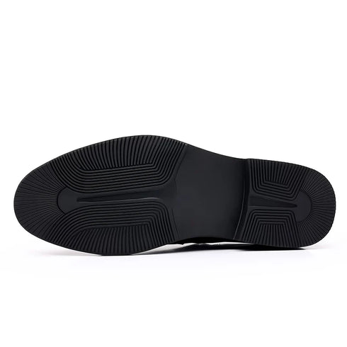 Stylish Men's Oxford Dress Shoes for Business, Weddings, and Office Wear - Elegant Genuine Leather Slip-On Loafers for Casual Occasions