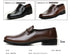 Stylish Men's Business Leather Dress Shoes for Office and Formal Occasions - Breathable Round Toe Slip-On Flats for Work, Parties, and Weddings