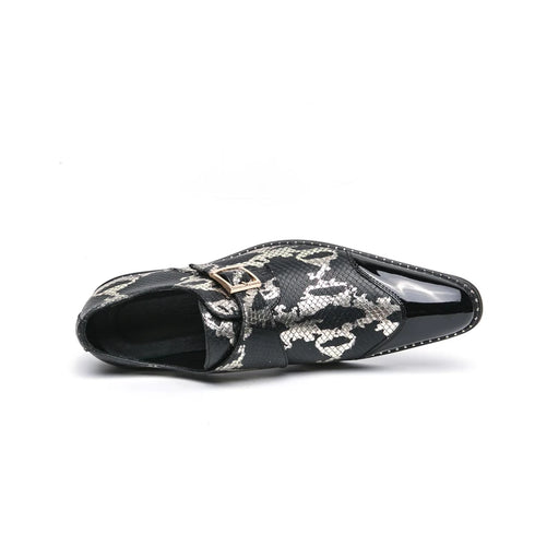 Elegant Handmade Oxford Dress Shoes for Men – Luxury Formal Leather Wedding Party Footwear with Buckle Strap and Pointed Toe Design