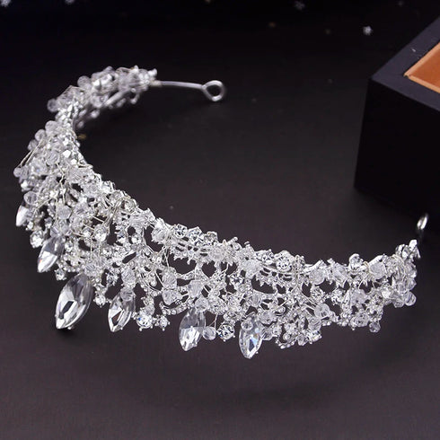 Royal Vintage Baroque Crystal Bridal Tiara - Elegant Hair Jewelry for Weddings and Special Occasions