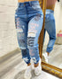 Casual Slant Pocket Ripped Jeans for Women - Perfect Fall Outfit Inspiration for Stylish Looks