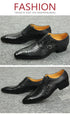 Elegant Men's Formal Oxfords with Serpentine & Metal Buckle for Weddings, Casual Leather Dress Shoes - Perfect Gift for Any Occasion