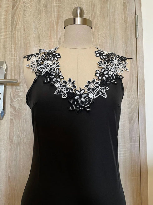 Summer Luxury Mini Dress for Women with Flower V Neck for Birthday Parties