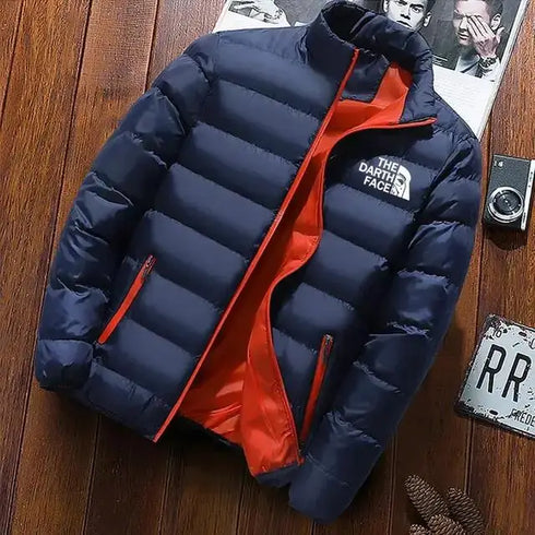 Men's Warm Stand Collar Winter Down Jacket - Casual Street Fashion Parka for Autumn and Winter Adventures