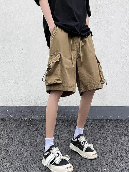 High Street Cargo Shorts For Men Casual Hip Hop Bermuda