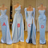 Bridesmaid Dress Satin Mermaid Style Plus Size Floor-Length With Split Backless Maid Of Honor Wedding Dress