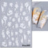 5D Embossed Nail Art Stickers - Semi-Transparent White Bowknots Adhesive Sliders for Creative Manicure Decorations and Nail Art Accessories