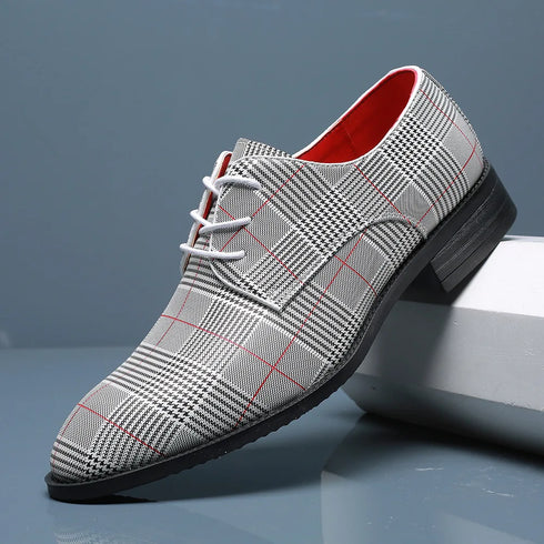 Men's Classic Luxury Oxfords - Fashionable Pointed Toe Lace-Up Formal Shoes for Weddings & Daily Wear, Sizes 38-48
