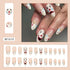 24-Piece Medium Long Press-On Acrylic Nails with French Tip Design - Fun Clown Removable Fake Nails for Parties, Adhesive Wear for Trendy Nail Art