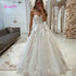 Sweetheart Lace Sleeveless Wedding Dresses Princess Appliques Elegant Long Bridal Gown Boho Prom Bridal Dresses