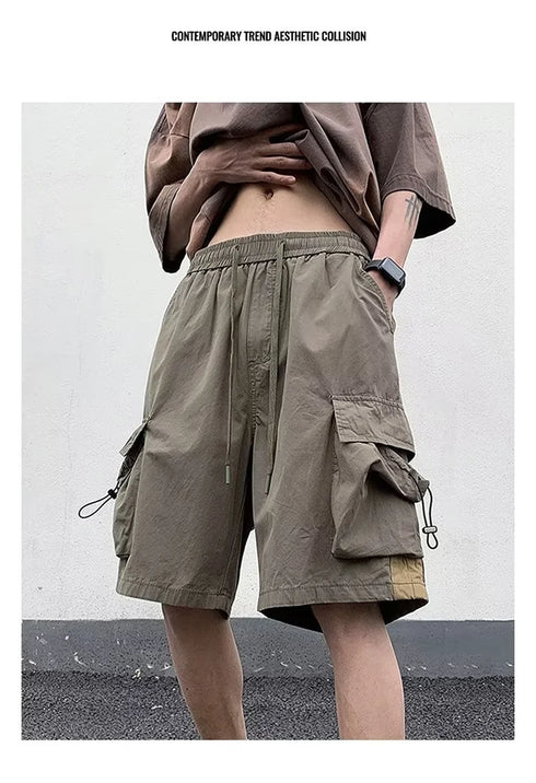 High Street Cargo Shorts For Men Casual Hip Hop Bermuda