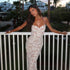 Suninheart Winter Women's Evening Dress Elegant Lace Up Maxi Dress for Special Occasions