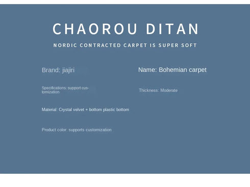 Retro Persian Carpet Blanket for Bedroom and Living Room Decor