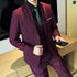 Fashion Business Casual Suit Set for Men with Vest and Trousers for Wedding