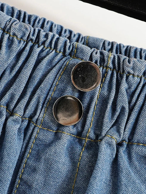 Casual Wide Leg Jeans for Women - Vintage Style Knee Length Denim Pants Perfect for Summer Outfits and Fall Jeans Outfit Ideas