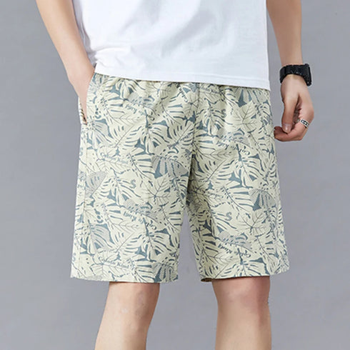 Plus Size Men's Casual Cotton Summer Knee Shorts Sports