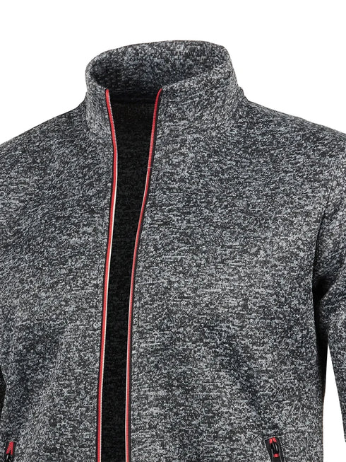 Men's Casual Long Zipper Jacket for Autumn and Winter – Thick, Comfortable Outerwear with Turtleneck and Pockets