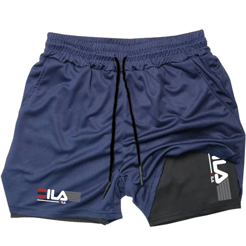 Men Running Shorts 2 In 1 Double-deck Sport Shorts for Gym Fitness