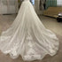 Detachable Lace Overskirt Beaded With Glitter Appliques For Wedding Dress Court Train