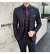 Slim Fit Men's Three Piece Suit with Vest and Trousers for Wedding