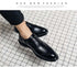 Men's Casual Business Formal Oxford Shoes - Low Top Pointed Toe Leather Wedding and Office Shoes for Spring and Autumn