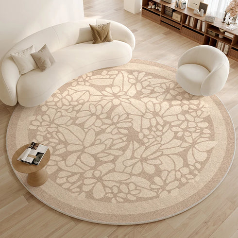 Light Luxury Round Large Area Carpet for Living Room and Bedroom Rug