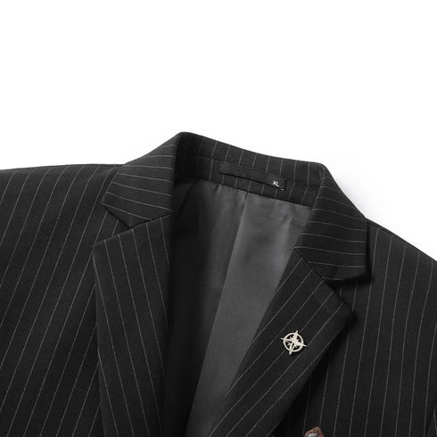 Business Casual Suit Three-Piece Set with Vest and Trousers in Fashionable British Style