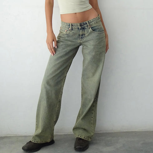 Women Wide Leg Jeans Casual High Waist Baggy Denim Pants
