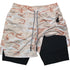 Men's Gym Shorts Camo 2 in 1 Performance Fitness Shorts Summer