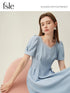 FSLE Swan Dress French Style High Waist Dress for Women