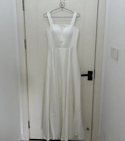 Customized A-line Wedding Dresses Fashion Spaghetti Straps Elegant Bridal Dress