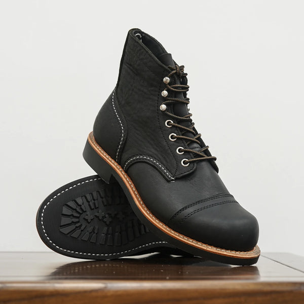 Rugged Genuine Leather Mid-Calf Moctoeboots for Men - Durable Work Boots
