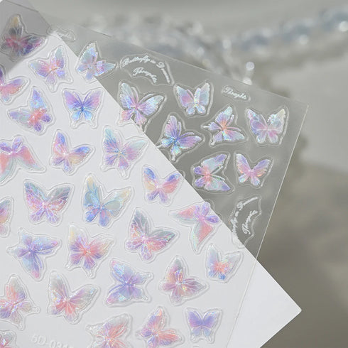 Adorable Pink Christmas Nail Art Stickers with Shiny Shells, Cute Snowflakes, Stars, and Wreaths - 5D Embossed Nail Decorations for Festive Nail Designs