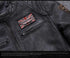 Vintage Genuine Leather Biker Jacket for Men – Slim Fit Cowhide Motorcycle Outerwear with Pockets and Embroidery Details for All Seasons
